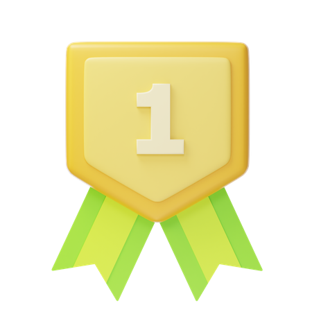 First Place Gold Medal  3D Icon