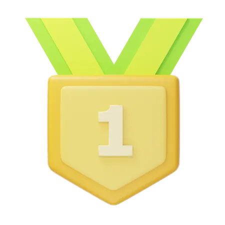 First Place Gold Medal  3D Icon