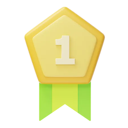 First Place Gold Medal  3D Icon
