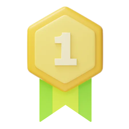 First Place Gold Medal  3D Icon