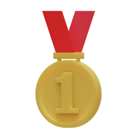 First Place Medal  3D Illustration