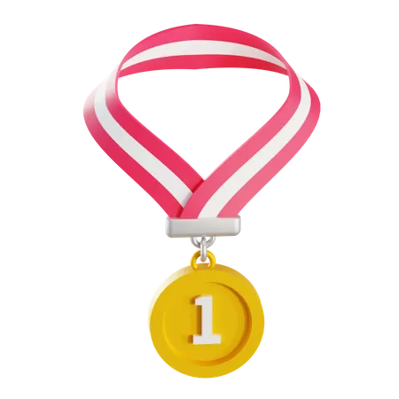 First Place Medal  3D Illustration