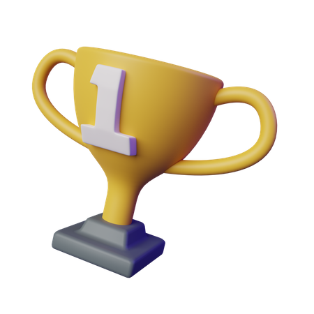 First Place Trophy  3D Illustration