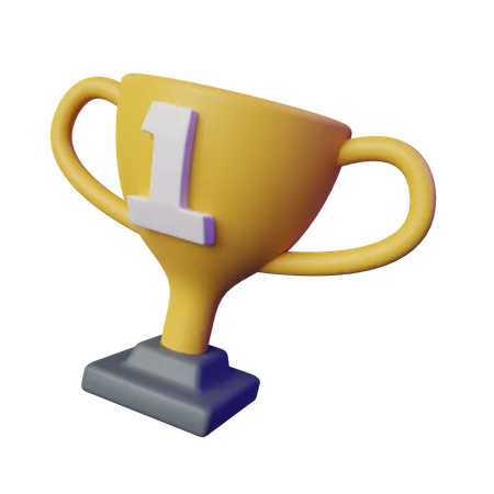 First Place Trophy  3D Illustration