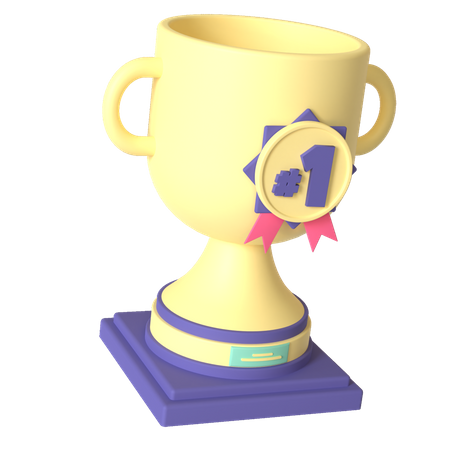 First Place Trophy  3D Illustration