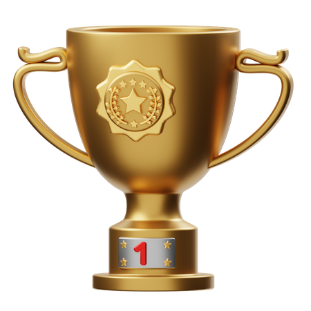 First Place Trophy  3D Illustration