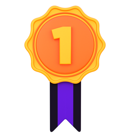 First Position Medal  3D Icon