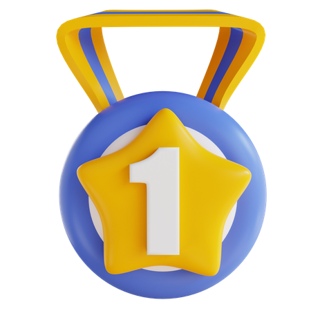 First Position Medal 3D Icon