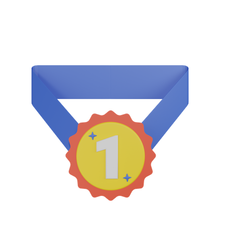 First Position Medal 3D Icon