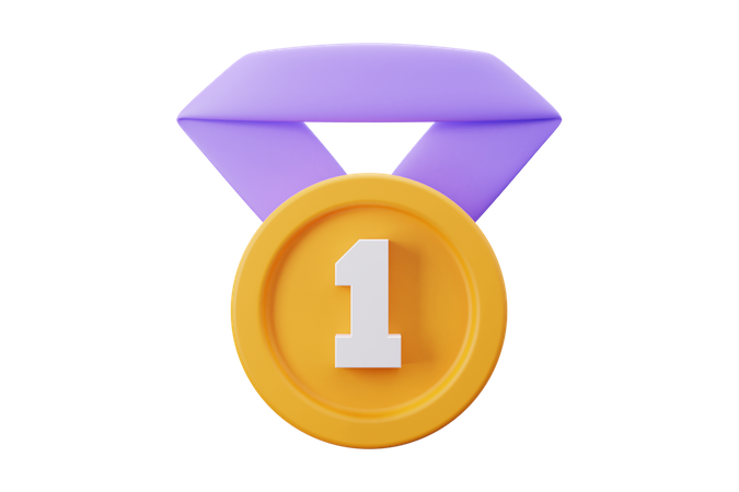 First Position Medal  3D Icon