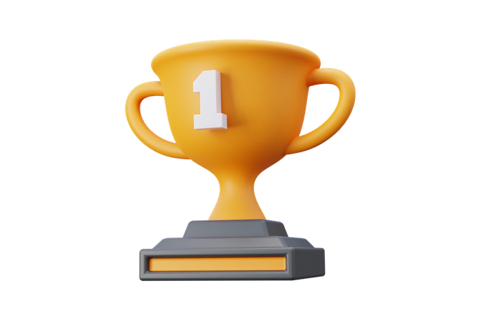 First Position Trophy  3D Icon