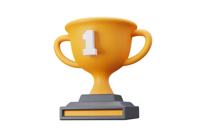 First Position Trophy  3D Icon