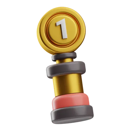 First Winer Trophy  3D Icon
