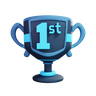 3d first trophy logo
