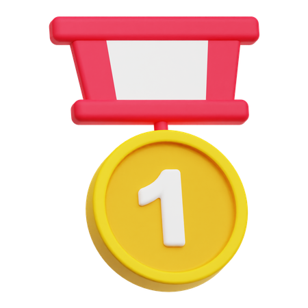 First Winner Medal  3D Icon