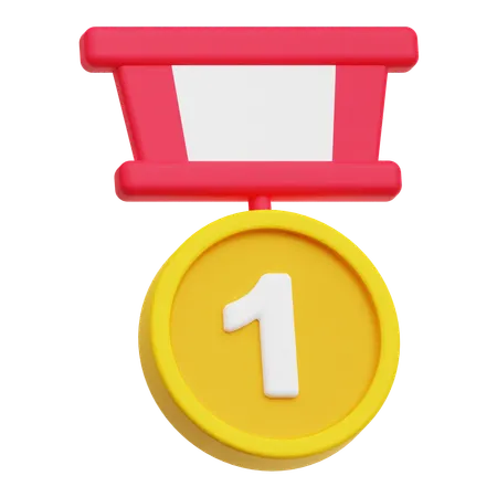 First Winner Medal  3D Icon