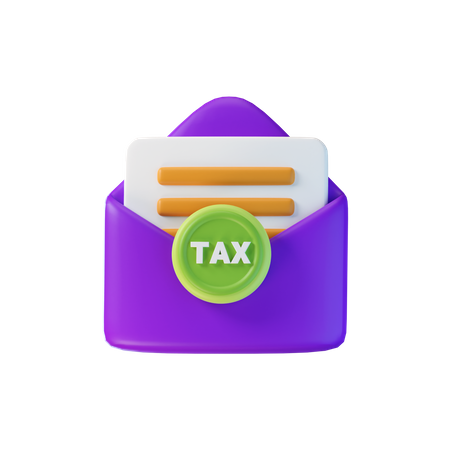 E-mail fiscal  3D Icon