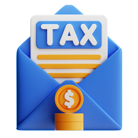 Courrier fiscal  3D Icon