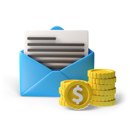 Courrier fiscal  3D Illustration