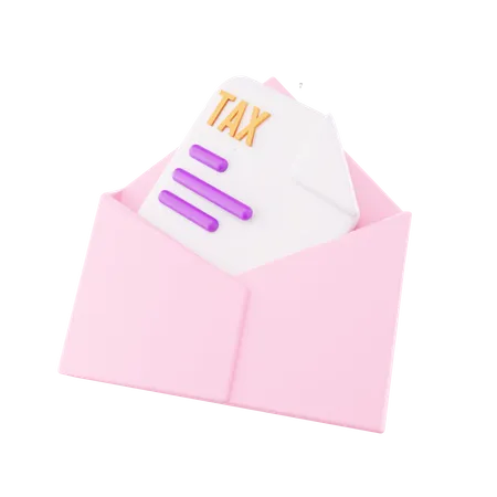 Courrier fiscal  3D Icon