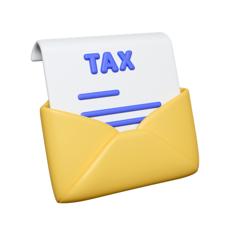 Courrier fiscal  3D Icon