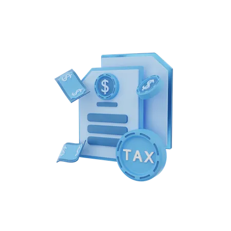 Taxe financière  3D Icon