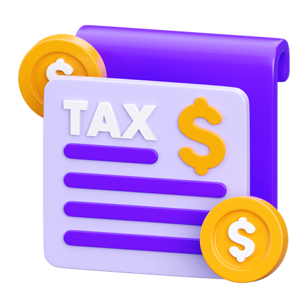 Taxe financière  3D Icon