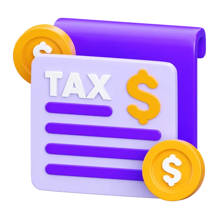 Taxe financière  3D Icon