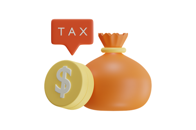 Taxe financière  3D Icon