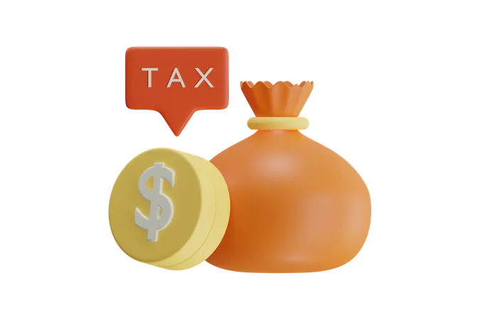 Taxe financière  3D Icon