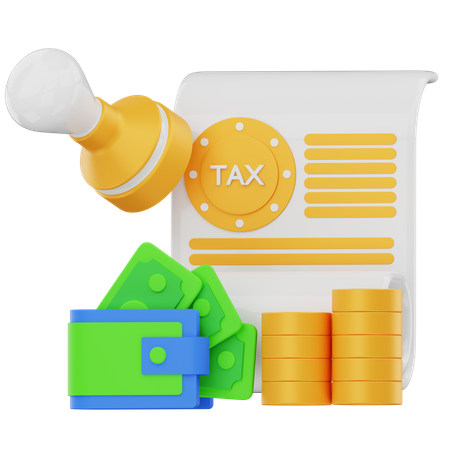 Taxe financière  3D Icon