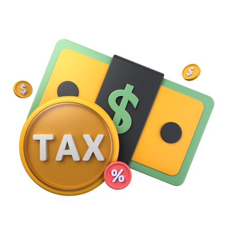 Taxe financière  3D Icon