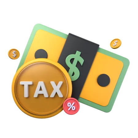 Taxe financière  3D Icon