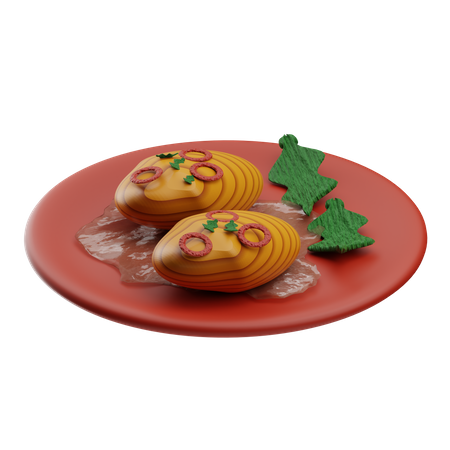 Fisch in Basilikum-Chilisauce  3D Icon