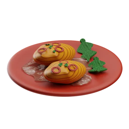 Fisch in Basilikum-Chilisauce  3D Icon