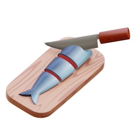 Fisch schneiden  3D Icon