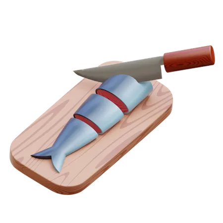 Fisch schneiden  3D Icon