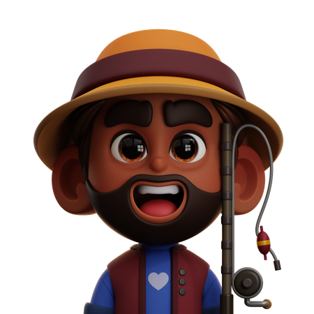Fischer Spieler  3D Icon