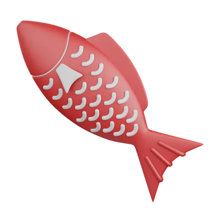 3 D Rendering Fish Isolated Useful For Food Allergen Allergy Disease And Antigen Design Element 3D Icon