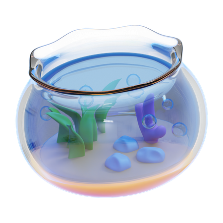金魚鉢  3D Icon