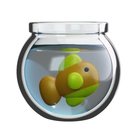 Fish Bowl  3D Icon