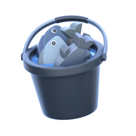 Fish Bucket  3D Icon