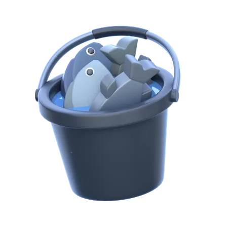 Fish Bucket  3D Icon