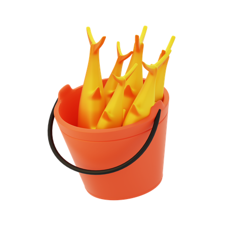 Fish Bucket  3D Icon