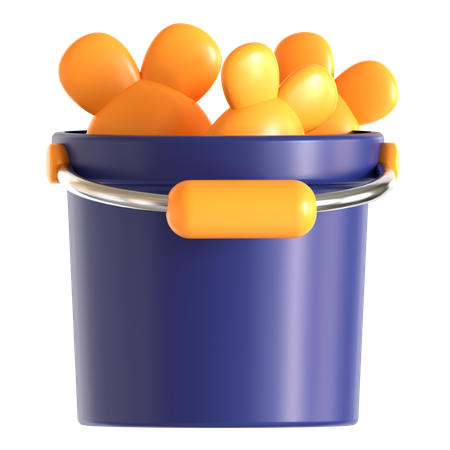 Fish Bucket  3D Icon