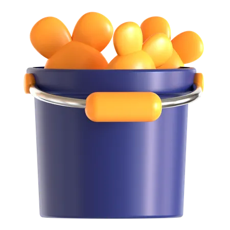 Fish Bucket  3D Icon