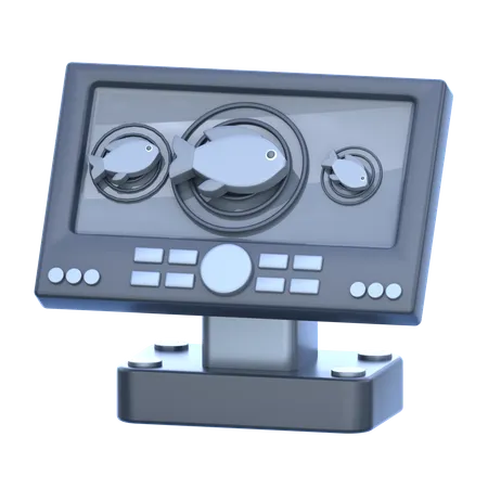 魚群探知機  3D Icon