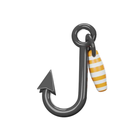 Fish Hook  3D Icon