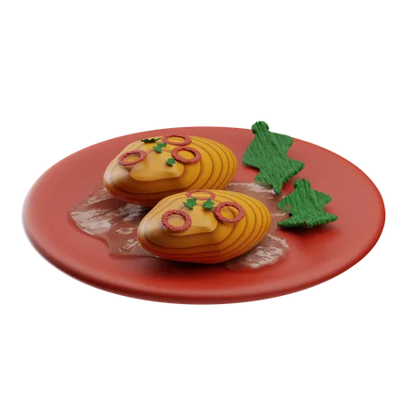 Fish in basil and chili sauce  3D Icon