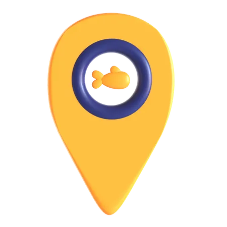 Fish Location  3D Icon